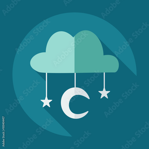 Flat modern design with shadow icons Muslim heaven