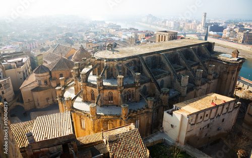  Tortosa with Cathedral from Suda castle. Catalonia photo