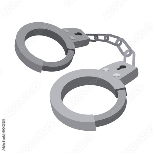 Handcuffs cartoon icon