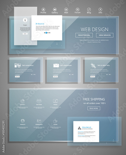 Modern website design template. Vector Design.
