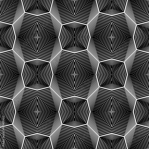 Design seamless monochrome geometric pattern