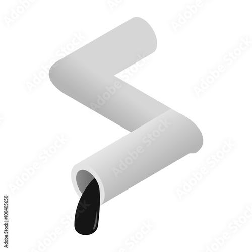 Oil pipeline isometric 3d icon
