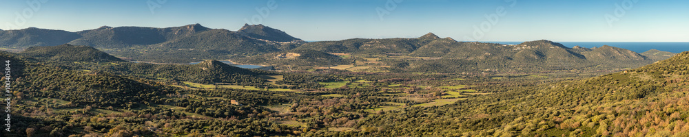 Panoramic of Reginu valley in Balagne region of Corsica