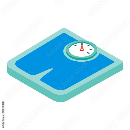 Weighing machine isometric 3d Icon