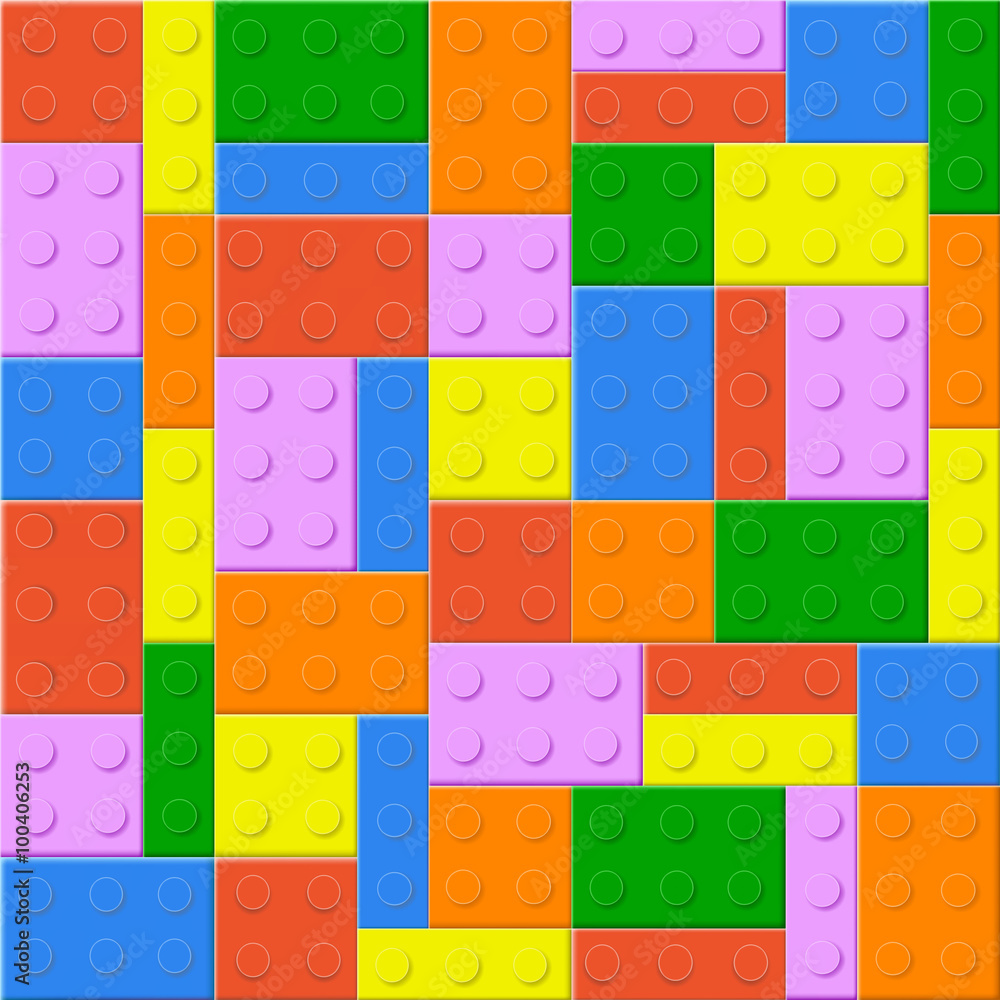 Seamless background with plastic toy blocks Seamless background with plastic toy blocks