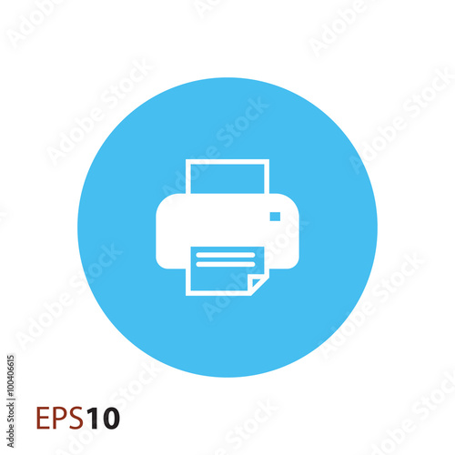 Inkjet printer icon for web and mobile