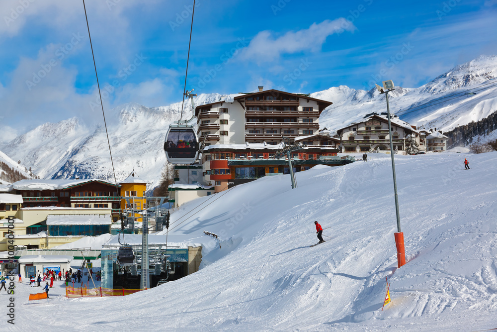 Fototapeta premium Mountain ski resort Obergurgl Austria