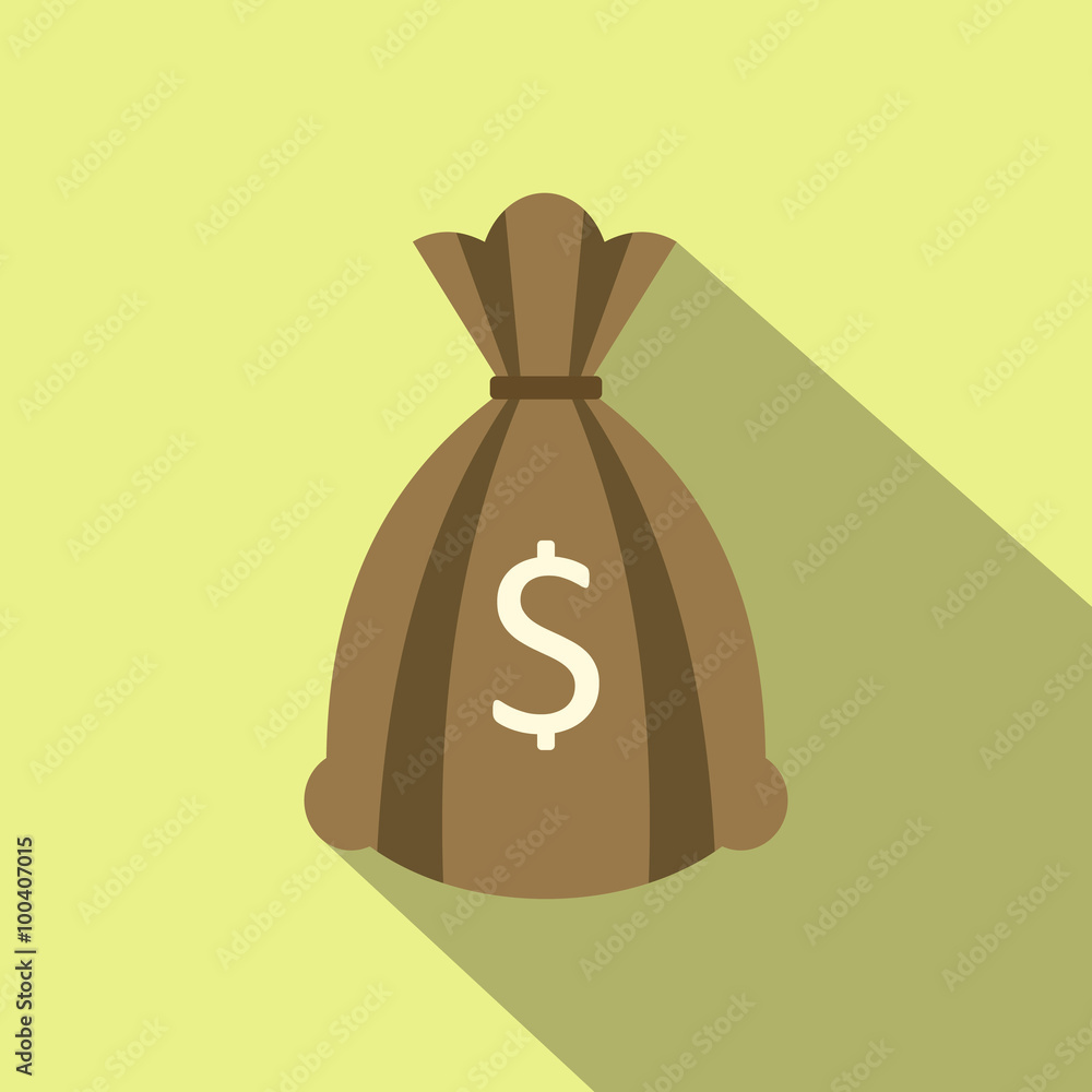 Money bag or sack flat icon Money bag or sack flat icon