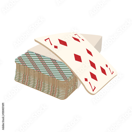 Playing cards deck cartoon icon