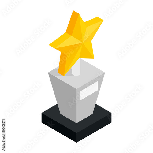 Star award isometric 3d icon