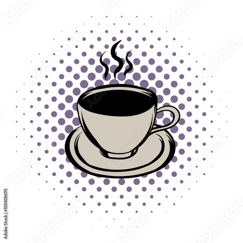Cup of hot drink comics icon
