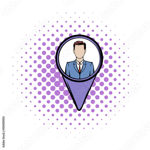 Location people comics icon 