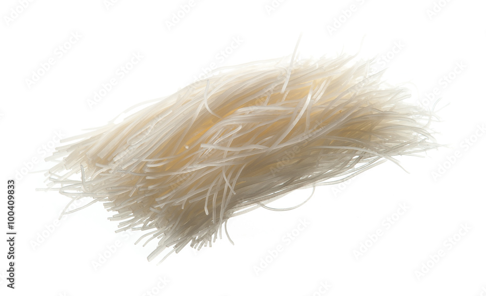 died rice noodles on white background died rice noodles on white background