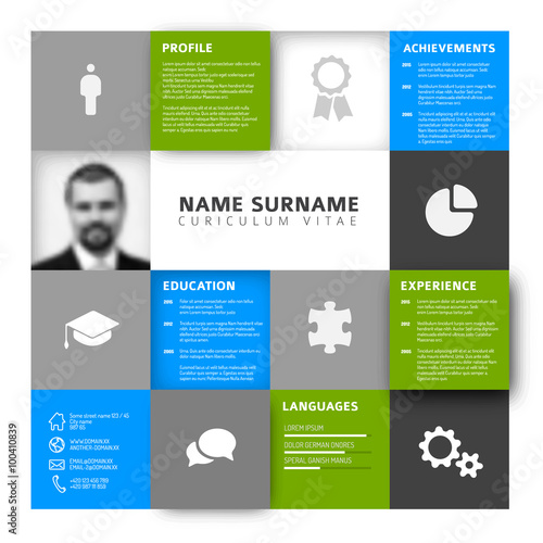 Mosaic cv / resume template