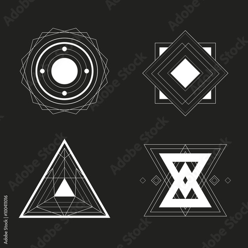 Set of Geometric Design, vector
