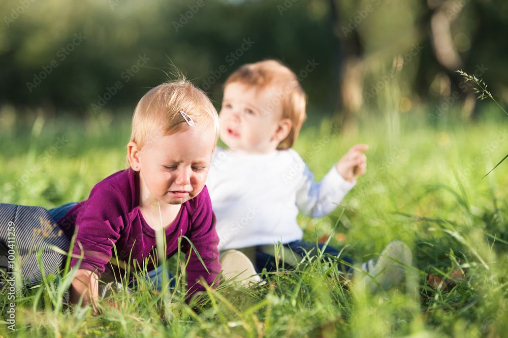 Cute little boy and girl Cute little boy and girl