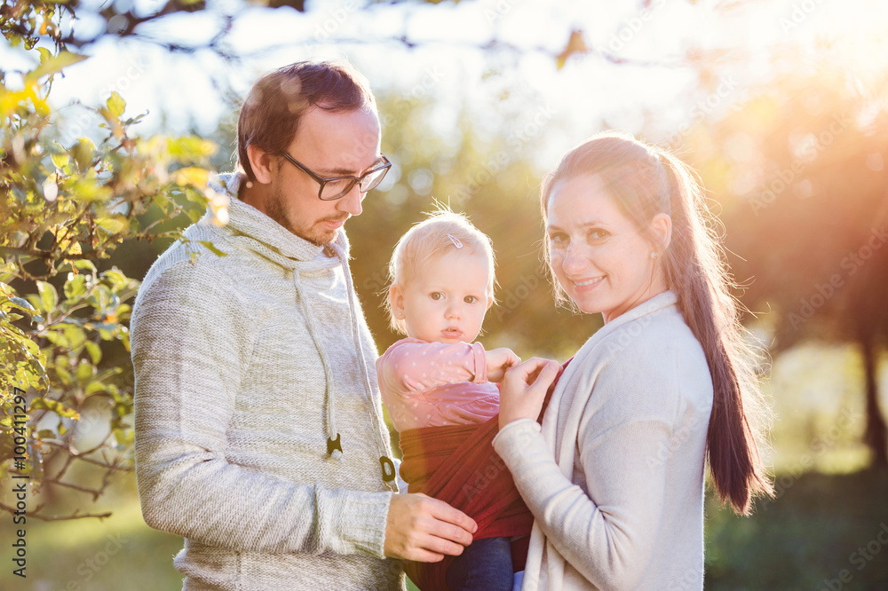 Happy family in nature Happy family in nature