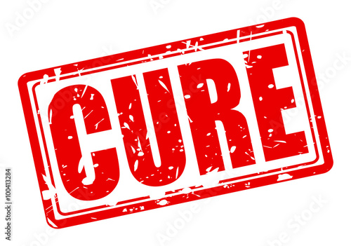 Cure red stamp text