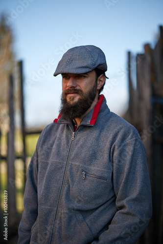 Handsome young farmer portrait