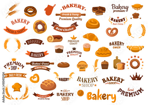 Bakery and pastry food design elements