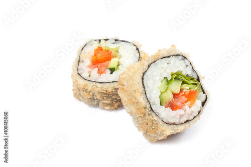 Japanese sushi with fresh seafood