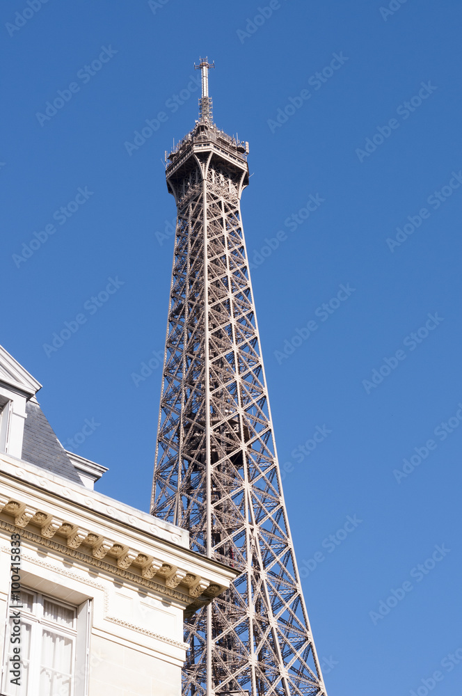 Particular perspective of the Eiffel Tower. Paris Particular perspective of the Eiffel Tower. Paris
