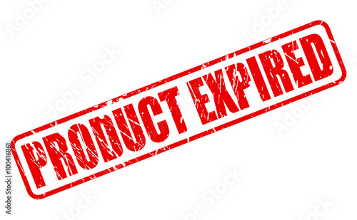 Product expired red stamp text