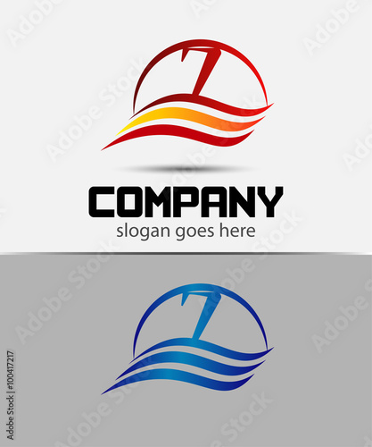 Number seven 7 logo icon template elements
