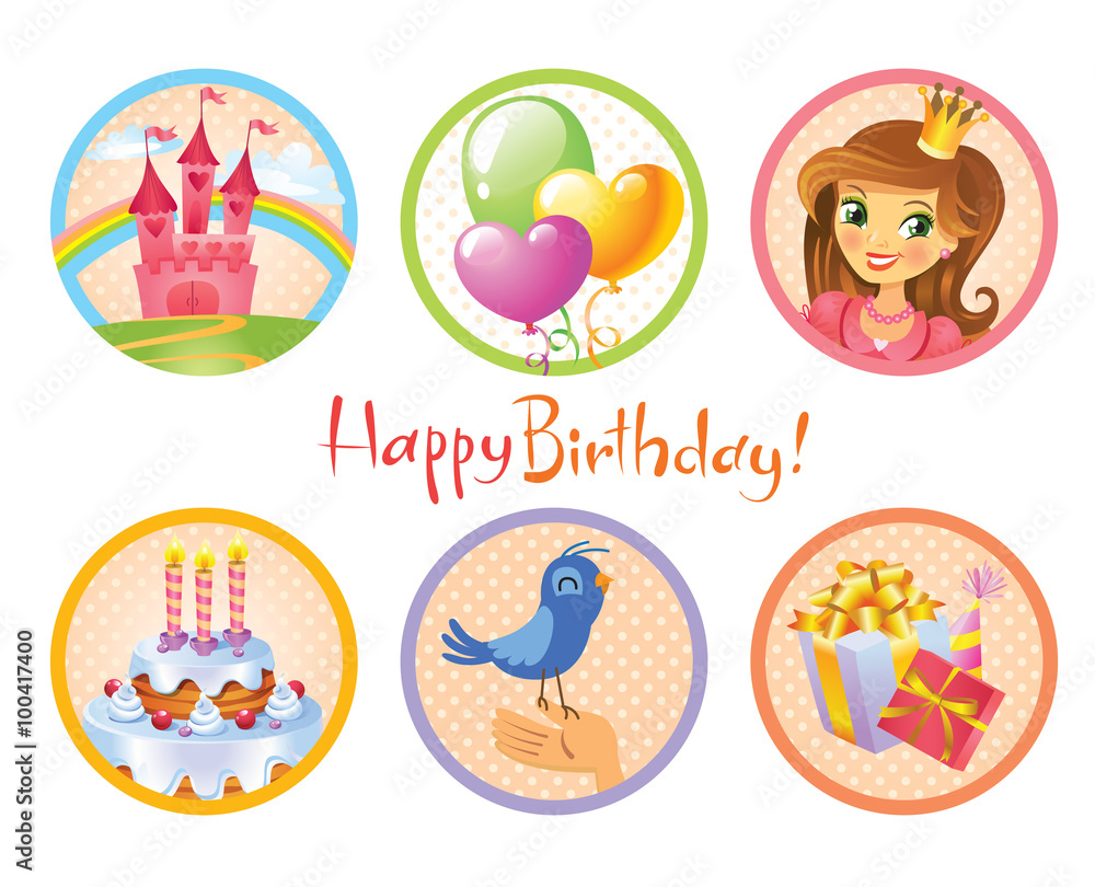 Cute birthday stickers Cute birthday stickers