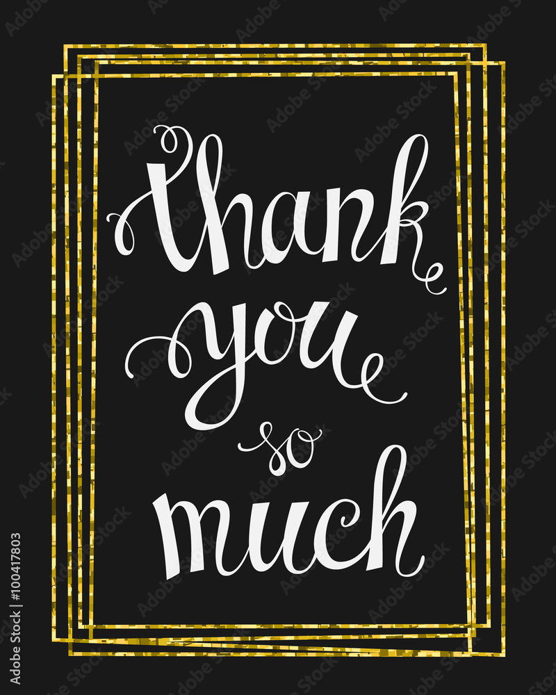Thank you so mach hand lettering