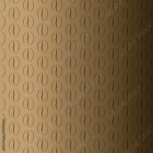 Coffee beans gradient pattern. Vector