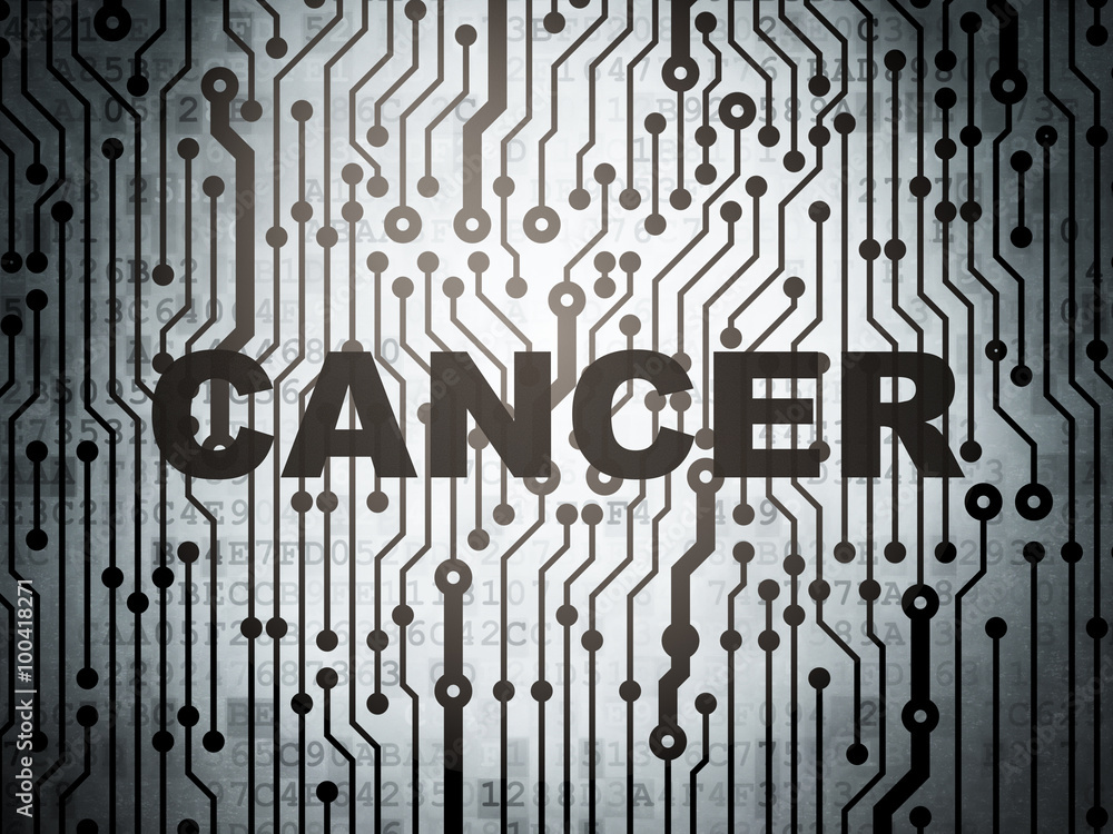Healthcare concept: circuit board with Cancer Healthcare concept: circuit board with Cancer