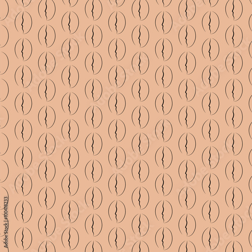 Coffee beans pattern. Vector
