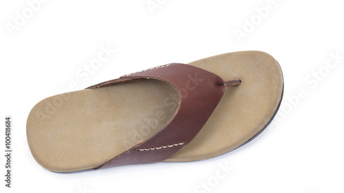 Leather slipper