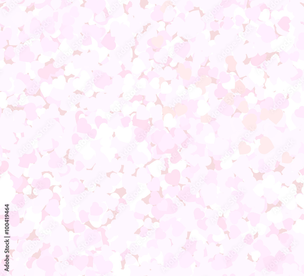 Light seamless pattern with little hearts