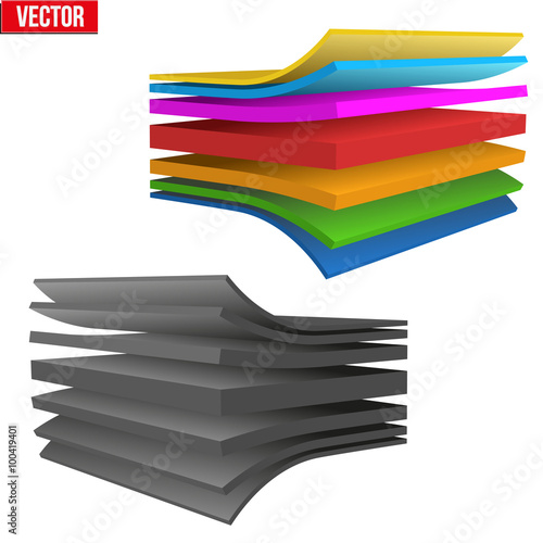 Technical illustration of a multilayer material photo