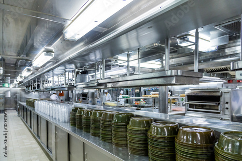 Tableau sur toile Serving Domes in Commercial Kitchen