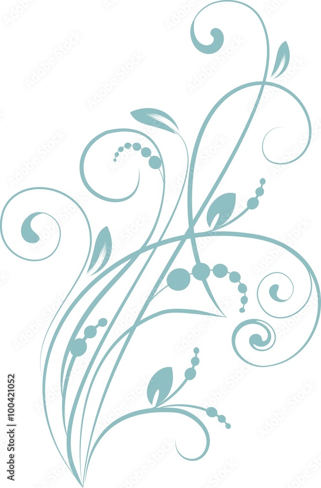 Floral background with decorative branch. Vector illustration. Floral background with decorative branch. Vector illustration.