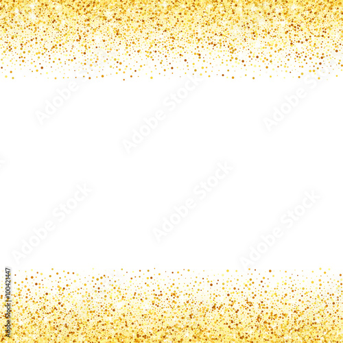 Vector gold glitter wave abstract background, golden sparkles on white background, vip design template