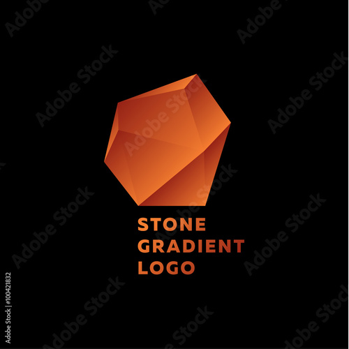 Bronze stone gradients trend sign illustration, logo 