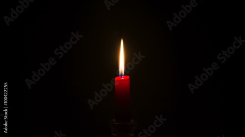 Red candle burning out
