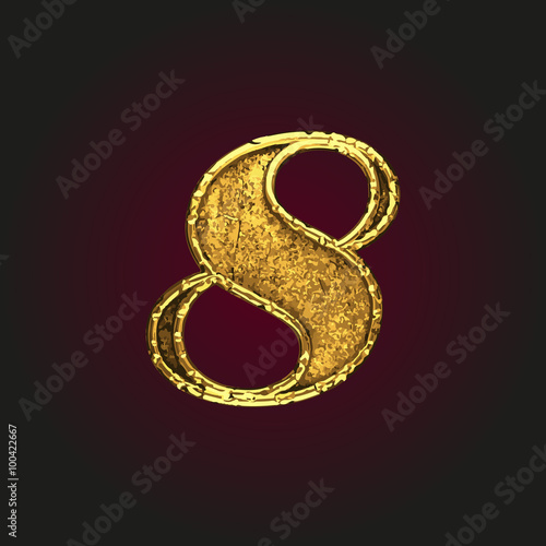 8 vector golden letter
