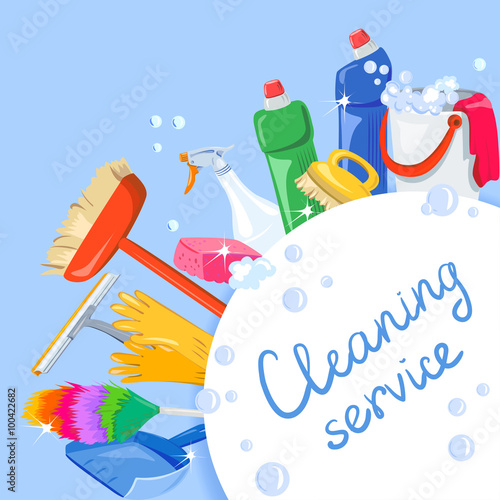cleaning products backgroud