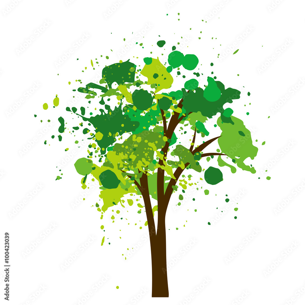 silhouette of tree with leaves silhouette of tree with leaves