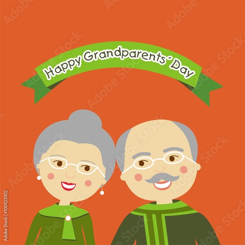 Feliz día de los abuelos. Pareja de ancianos felices