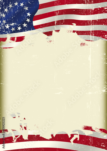 Betsy Ross Flag grunge background