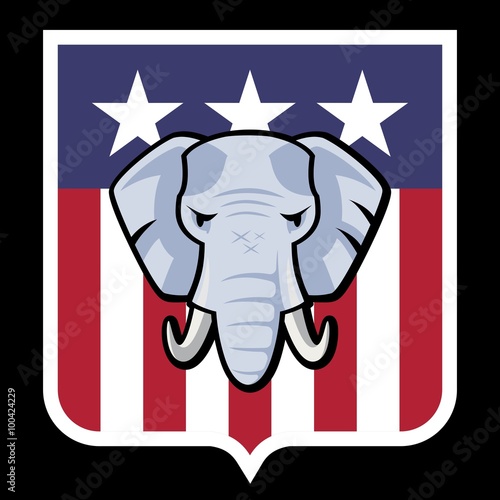 Republican Party Elephant American Vector Background Poster