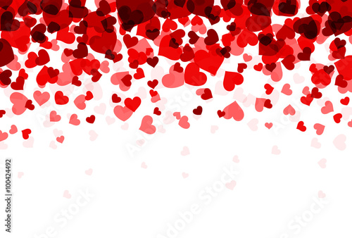 Background with red hearts.
