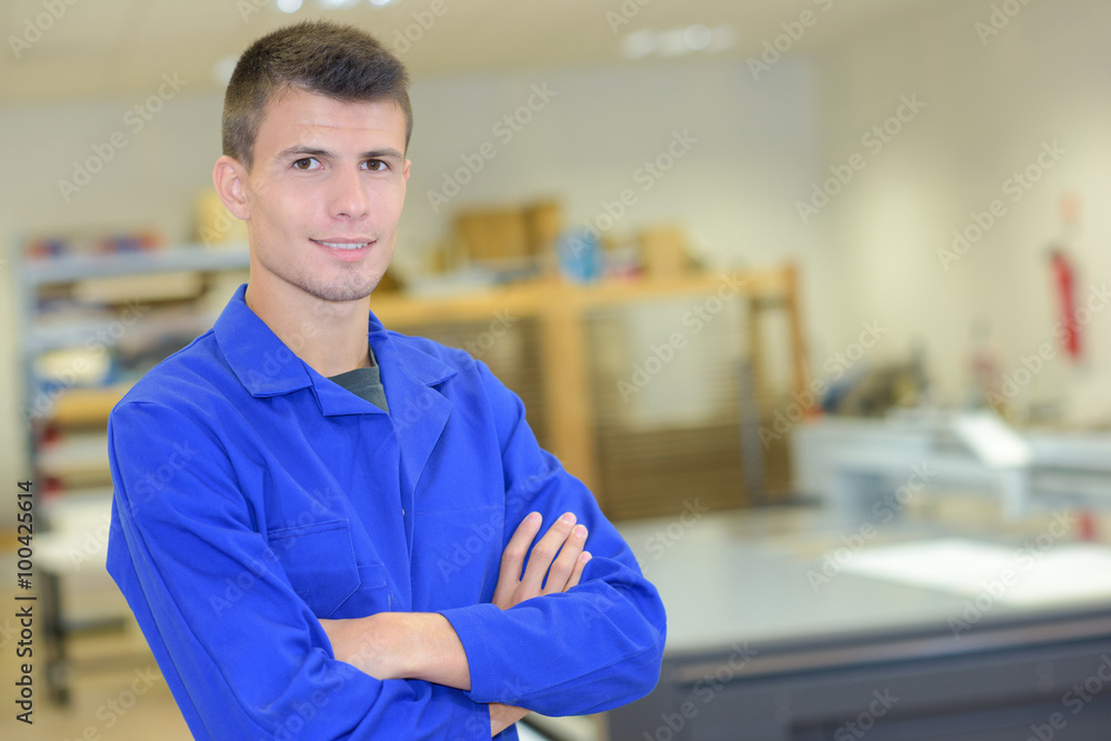 Fototapeta premium Portrait of young male worker