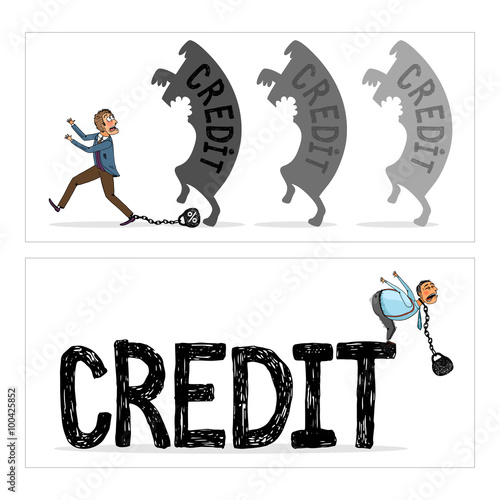Two banners about debtors. The debtor is prosecuted credits